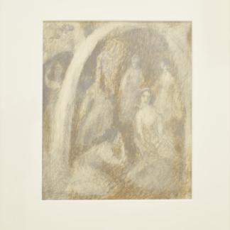 AMIET Cuno, "Sans titre", crayon et pastel sur papier, sans date.