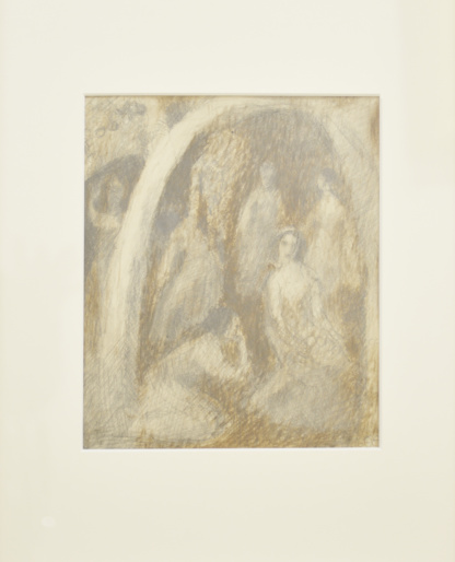 AMIET Cuno, "Sans titre", crayon et pastel sur papier, sans date.