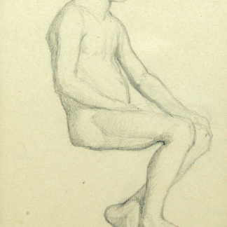 BOCION François, "sans titre", crayon sur papier, 1870.