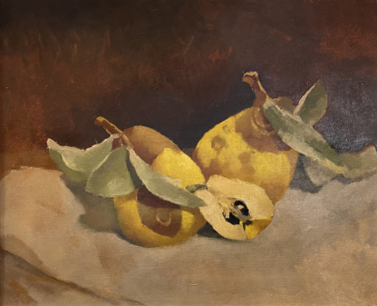 BOSSHARD Rodolphe-Théophile, "Nature morte", huile sur toile, sans date.