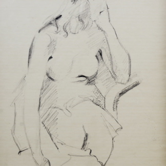 CHAVAZ Albert, "Femme assise", crayon sur papier, env. 1946.