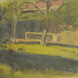 AMIET Cuno, "sans titre", aquarelle sur papier, 1946