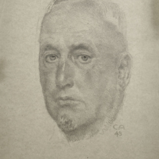 AMIET Cuno, "Sans titre", crayon sur papier, 1945