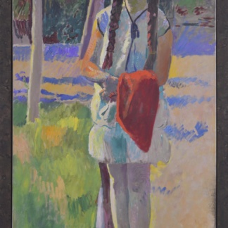 AMIET Cuno, "Grande fille", huile sur toile, 1930-31