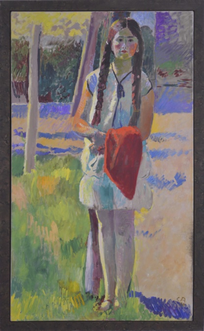 AMIET Cuno, "Grande fille", huile sur toile, 1930-31