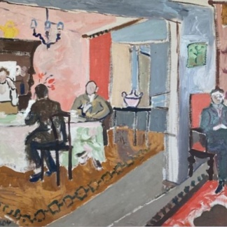 LANSKOY André, "Intérieur", huile sur toile, sans date.