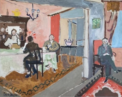 LANSKOY André, "Intérieur", huile sur toile, sans date.