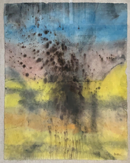 DUBUIS Fernand, "Composition", aquarelle sur papier, sans date.