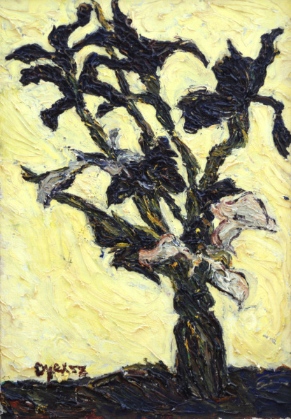 OYEX Jacqueline, "Dans un vase", huile sur toile, 1957.
