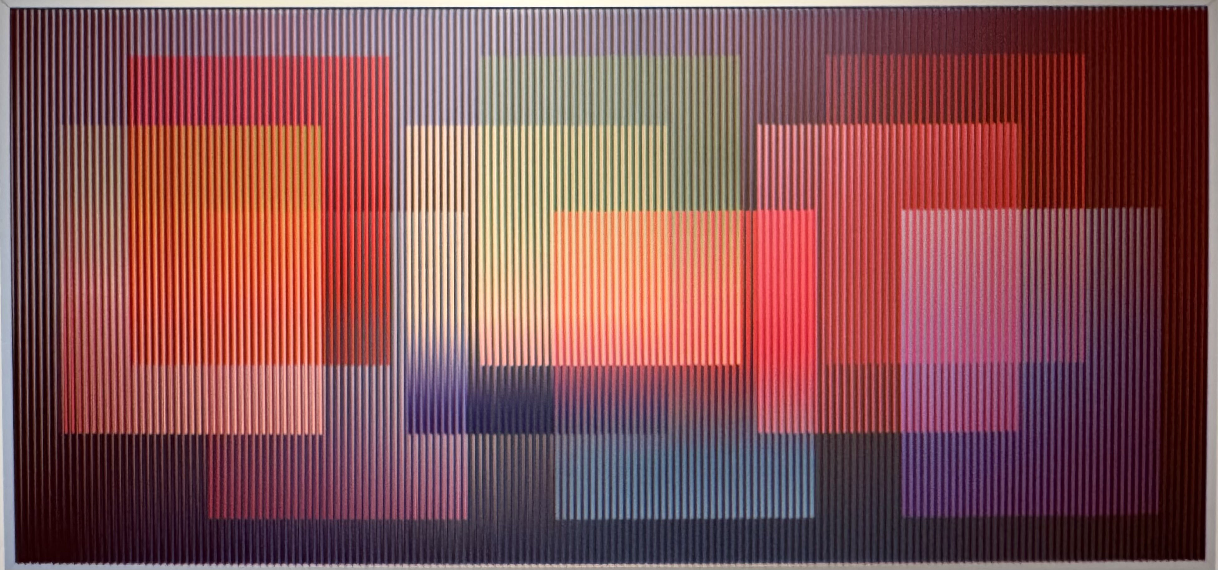 Alain HAERRI, «Sans titre», 2025, technique mixte sur forex, 89 x 187 cm