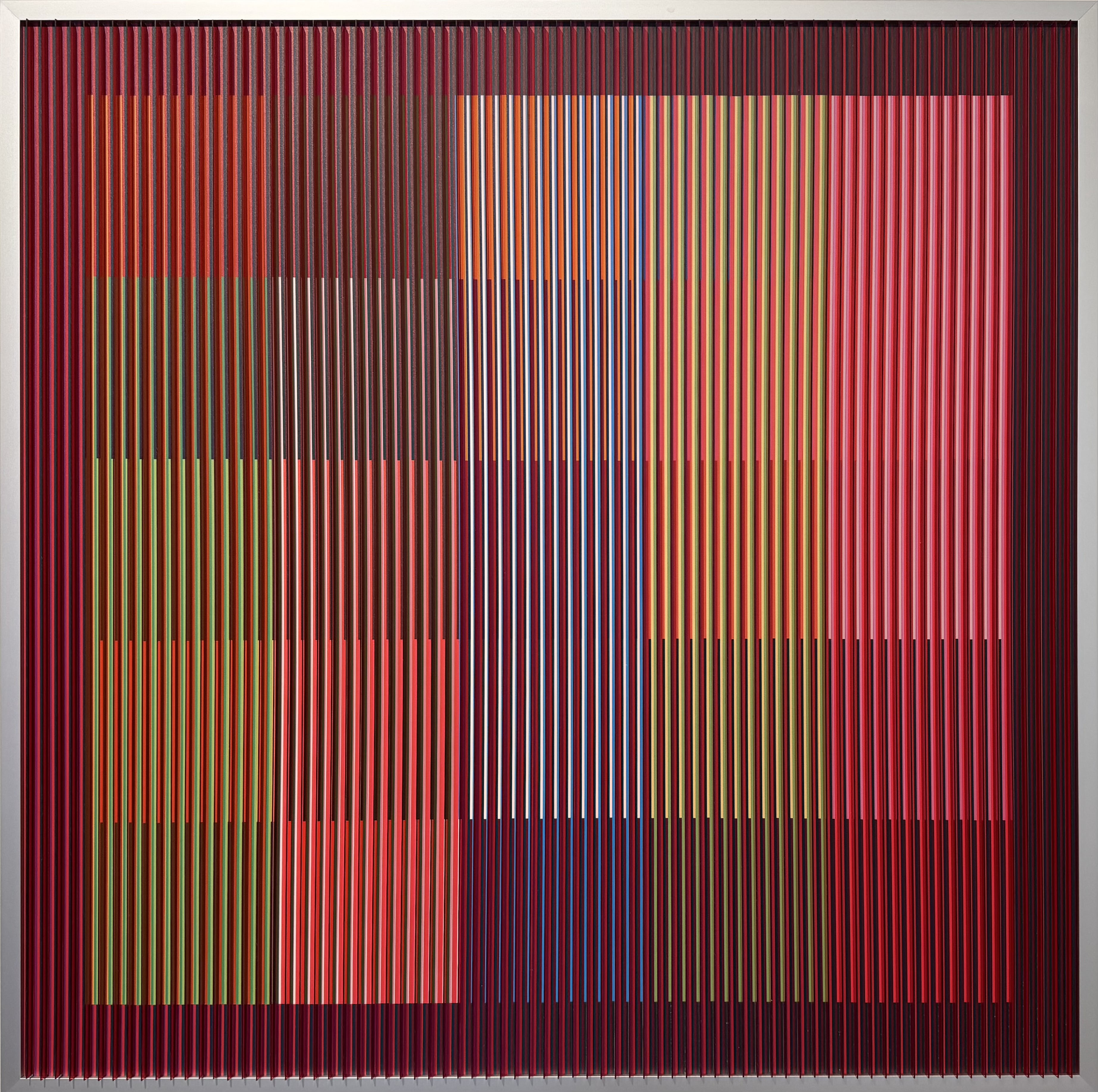 Alain HAERRI, «Sans titre», 2025, technique mixte sur forex, 86 x 86 cm