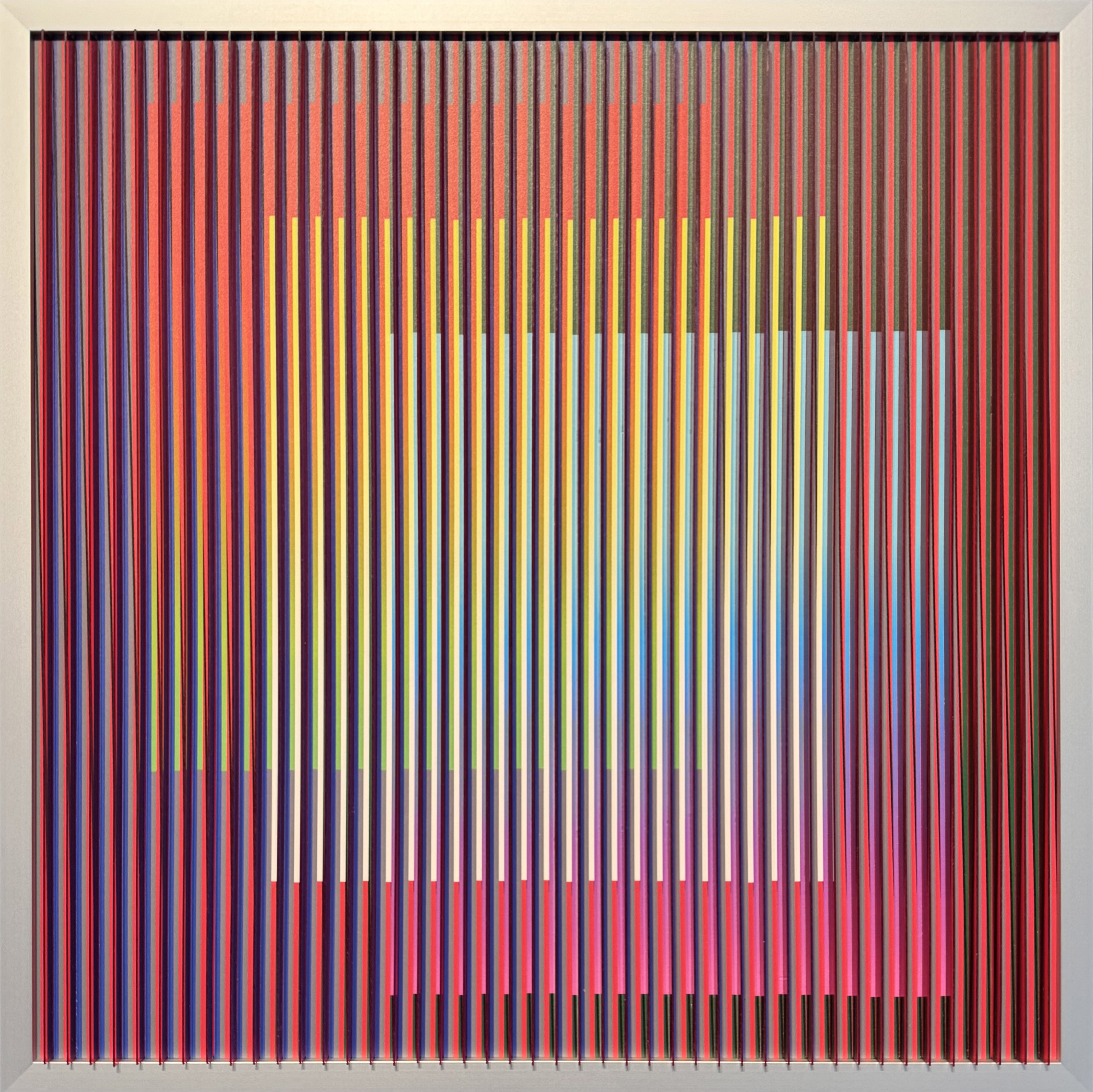 Alain HAERRI, «Sans titre», 2025, technique mixte sur forex, 53 x 53 cm