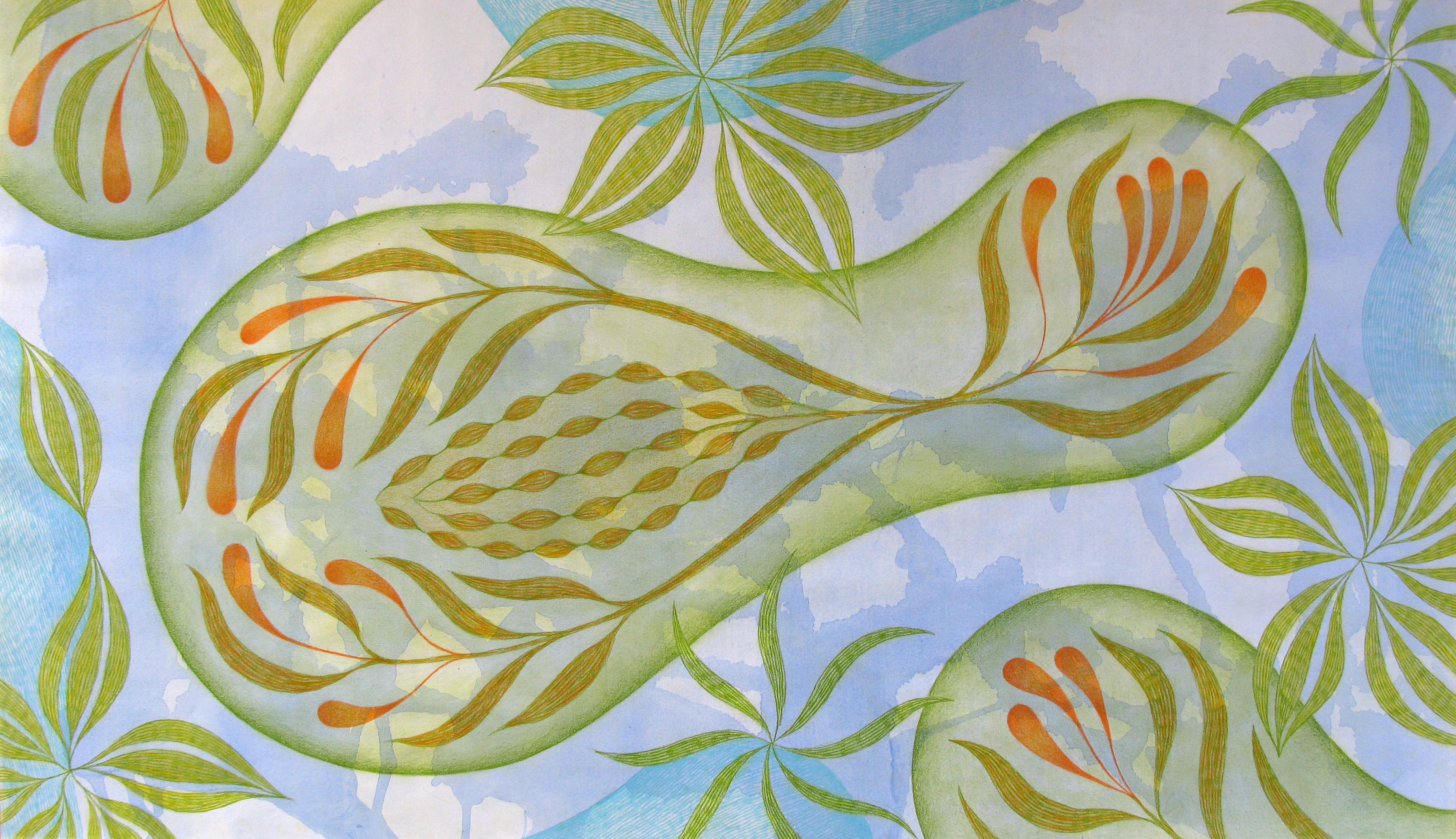 ISPERIAN, "Rue des Alpes 2", 2025, crayon et acrylique, 74 x 127 cm