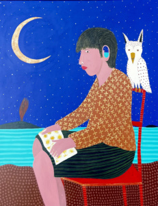 Francisco Sepúlveda , "Le livre du soleil", 2026, acrylique sur lin, 80 x 65 cm