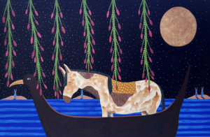 Francisco Sepúlveda, "Le mystère de l'eau", 2025, acrylique sur lin, 97 x 146 cm