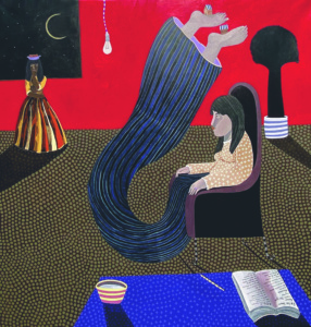 Francisco Sepúlveda, "La Voyante", 2018, acrylique sur lin, 105 x 107 cm