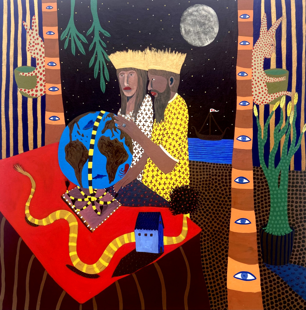 Francisco Sepúlveda, "Terra Nostra," 2024, acrylique sur lin, 120 x 120 cm