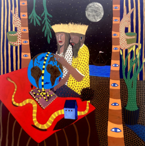 Francisco Sepúlveda, "Terra Nostra," 2024, acrylique sur lin, 120 x 120 cm
