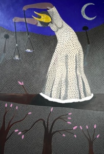 Francisco Sepúlveda, "La Chamane", 2024, acrylique sur lin_112 x 85 cm