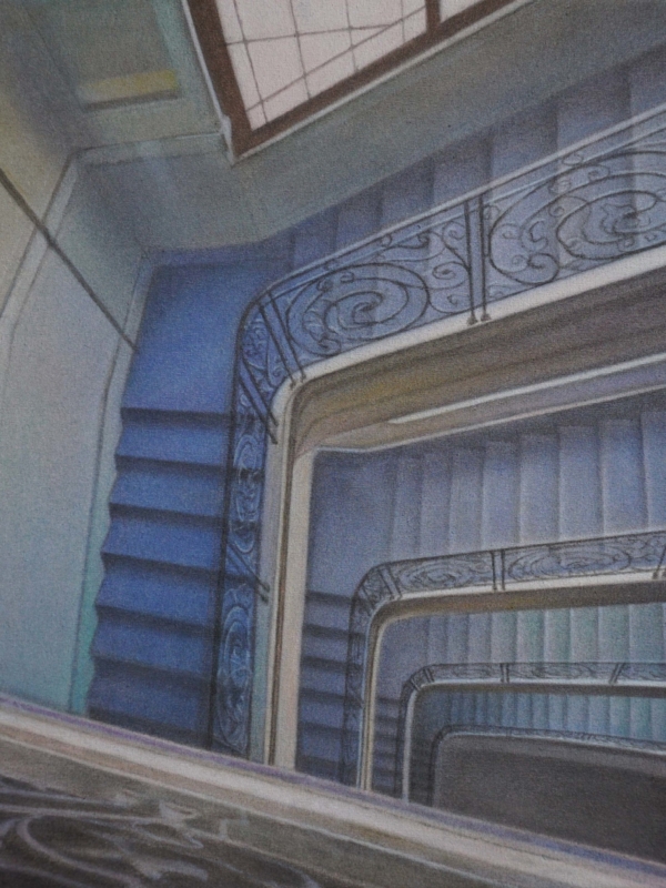 Atsuko Sasaki, "Oblique", 2024, huile sur toile, 55 x 38 cm