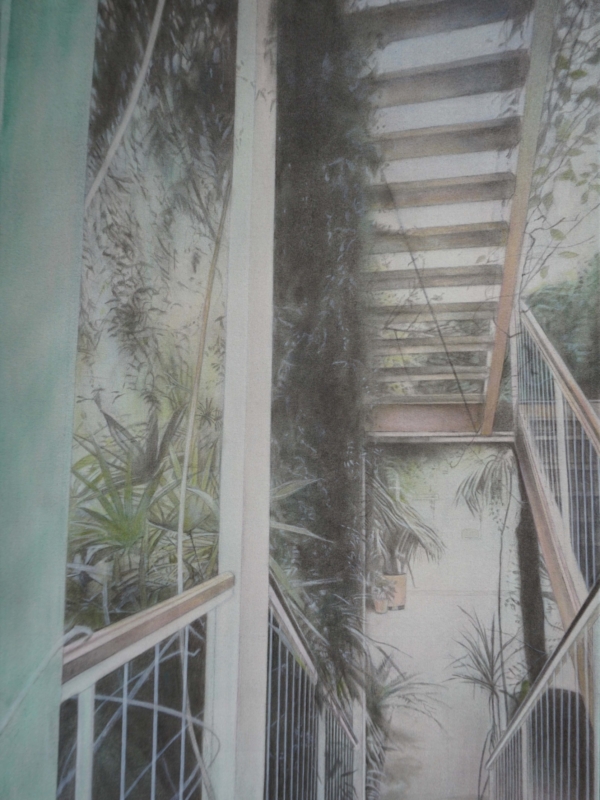 Atsuko Sasaki, "L'Atelier", 2025, huile sur toile, 100 x 65 cm