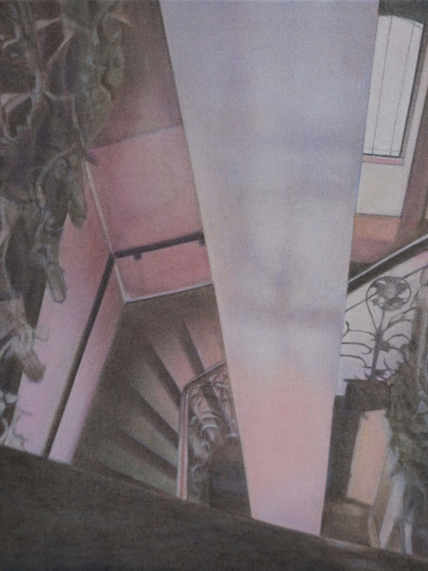 Atsuko Sasaki, "L'Ascension", 2025, huile sur toile, 54 x 81 cm