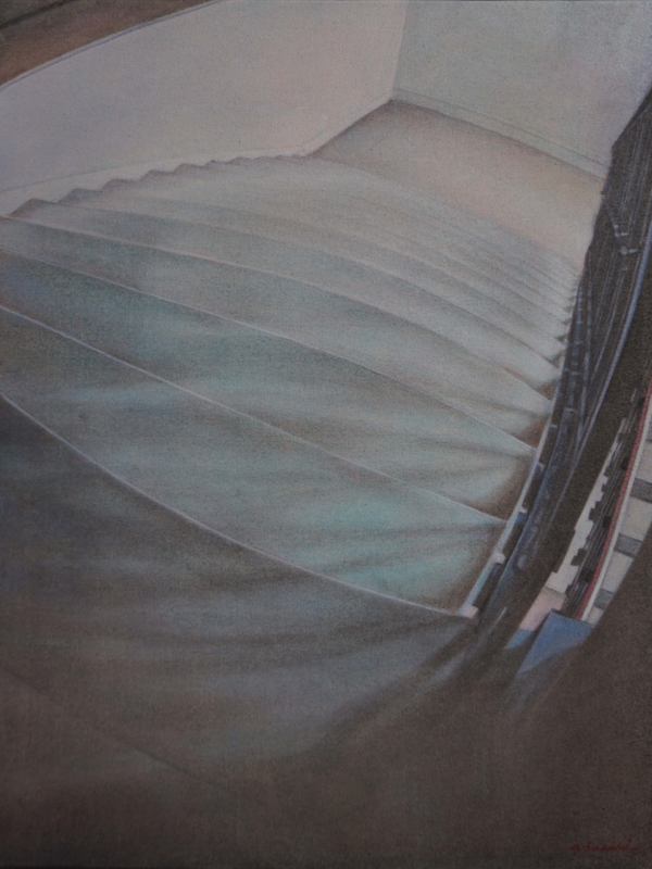 Atsuko Sasaki, "La Vaguelette", 2025, huile sur toile, 65 x 50 cm