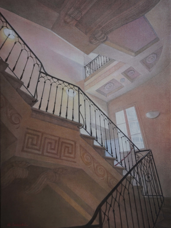 Atsuko Sasaki, "Le Bal", 2013, huile sur toile, 65 x 46 cm