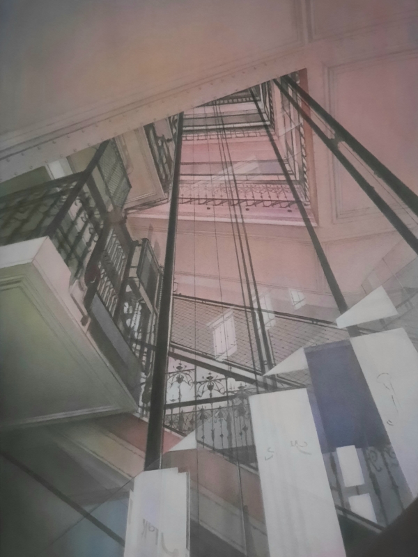 Atsuko Sasaki, "Eclats", 2024, huile sur toile, 81 x 54 cm