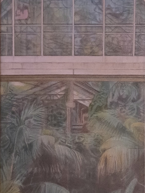 Atsuko Sasaki, "La Porte", 2024, huile sur toile, 90 x 30 cm