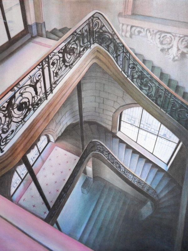 Atsuko Sasaki, "Valse", 2025, huile sur toile, 75 x 75 cm