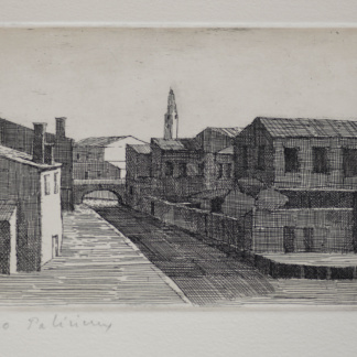 Gérard de PALÉZIEUX, « Le Canal à Comacchio (Ferrare) », 1963