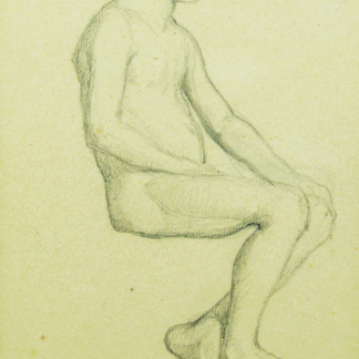 François BOCION, «Jeune homme assis», 1870