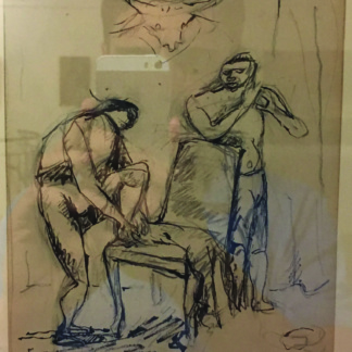 René AUBERJONOIS, "Scène au crane de cerf"